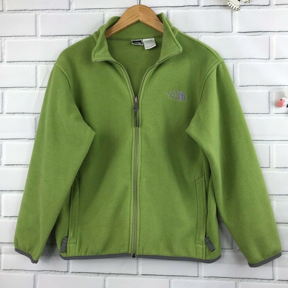 North Face Youth Fleece Green Jacket Large